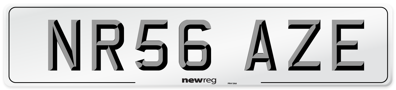 NR56 AZE Number Plate from New Reg
